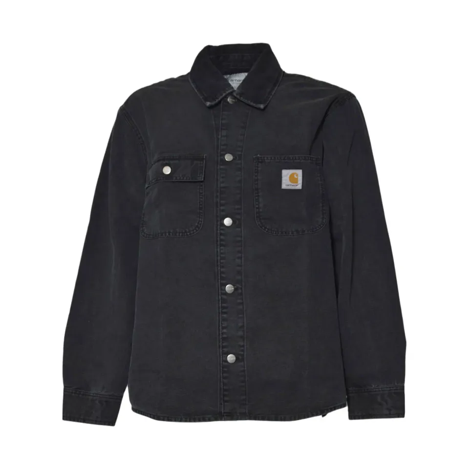 Carhartt WIP camicia Mitch I036262 canvas nera