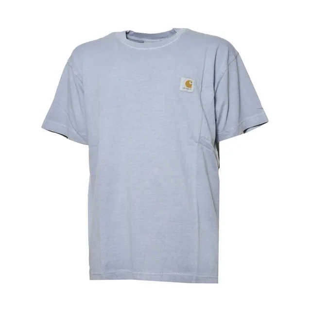 Carhartt Wip I029949 Nelson t-shirt uomo azzurra cotone