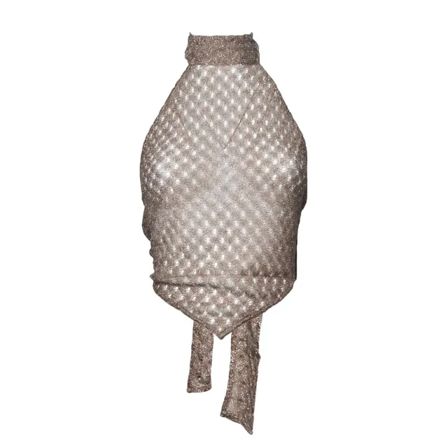 Missoni MS26SK09BR014D top marrone S viscosa metallizzata