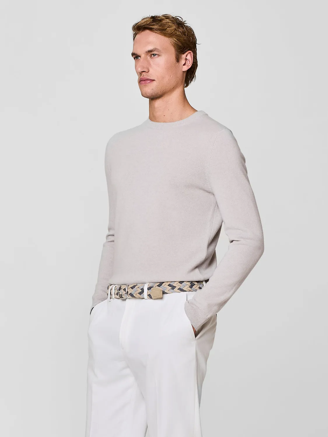 Paul Taylor Girocollo Cashmere Lana Burro Doppio Collo