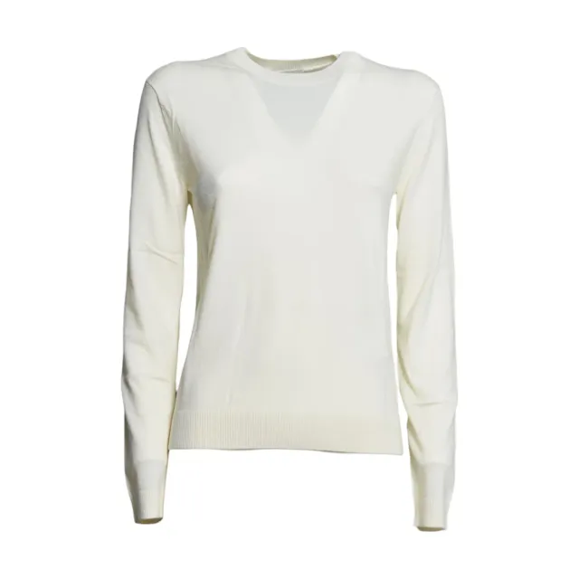 Max Mara Weekend Sicilia maglia girocollo panna in seta