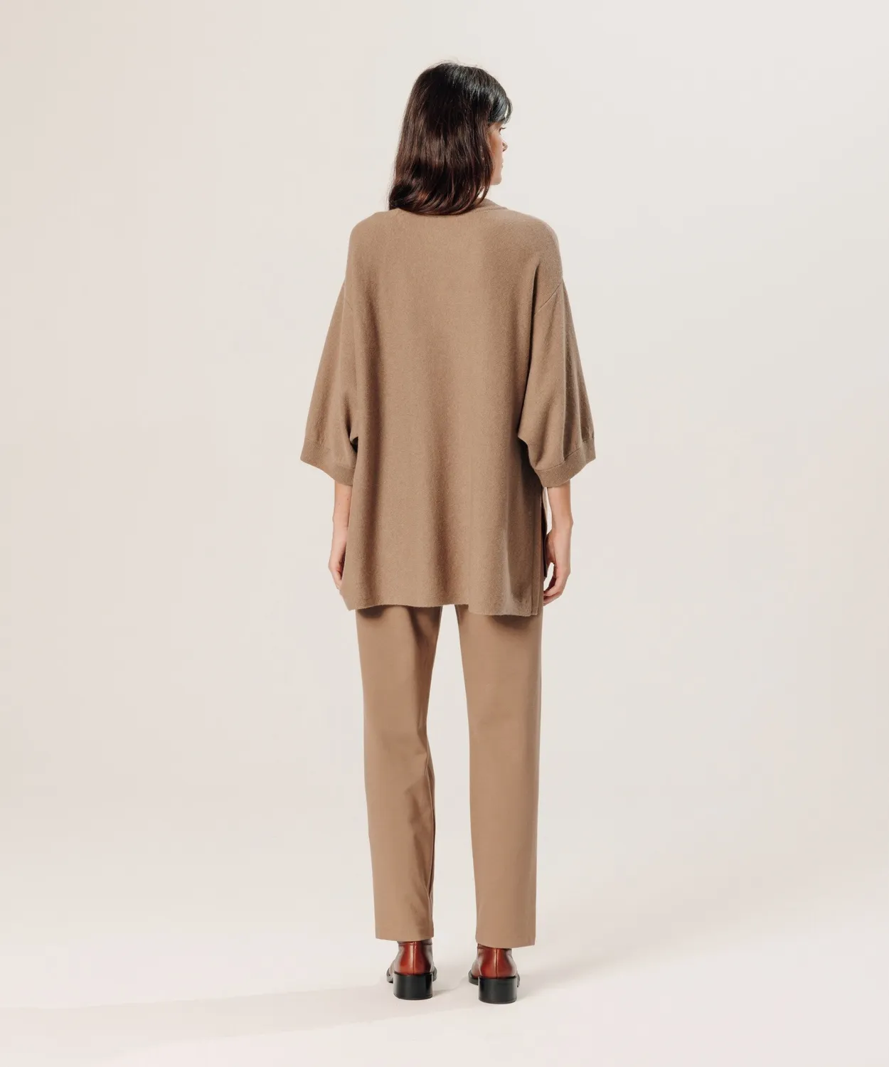 Rodier Poncho Cashmere Donna Cammello Maniche 3/4