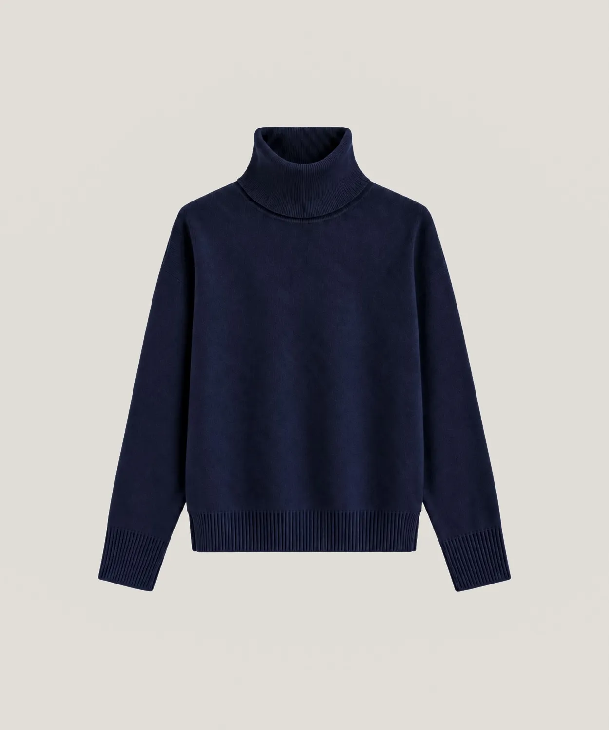 Rodier Dolcevita Cashmere Maglione Blu Marino