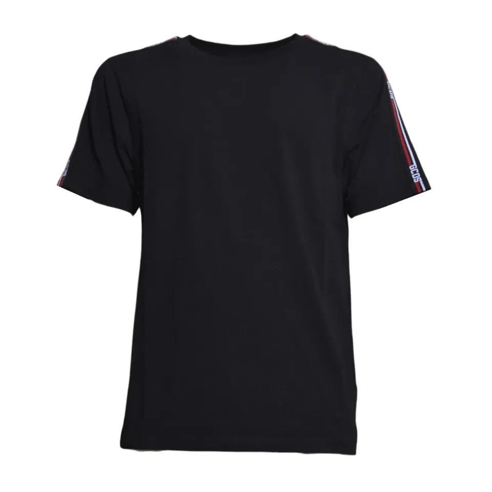 GCDS C1MEQC037J022 t-shirt logo tape nero rosso