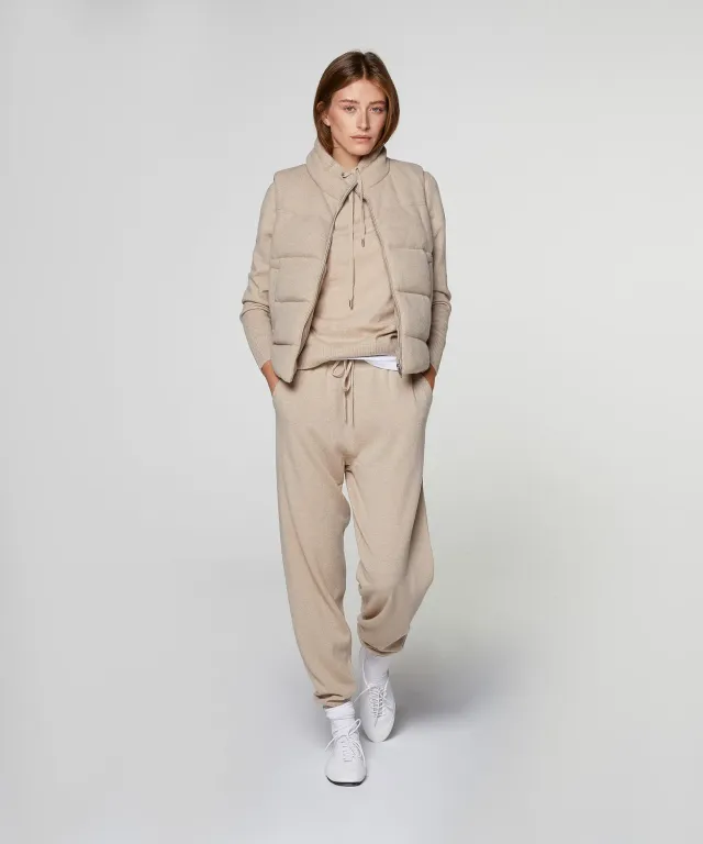 Rodier Doudoune Cashmere Beige Smanicata Leggera