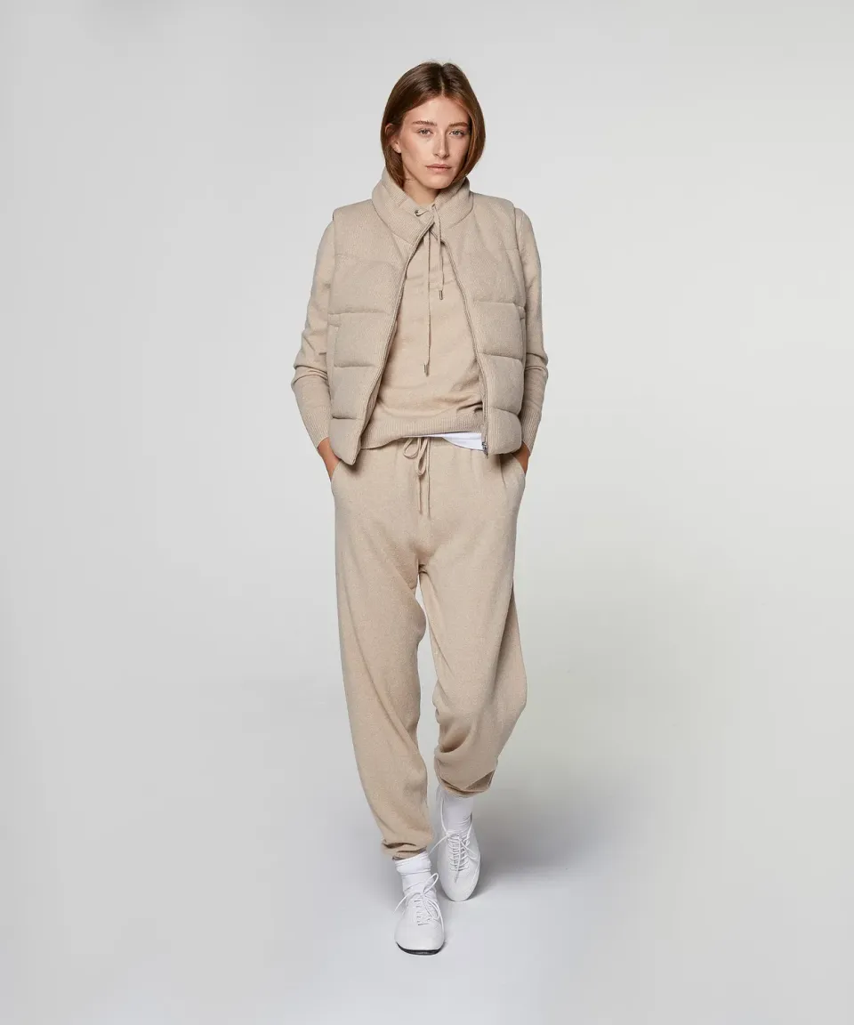 Rodier Doudoune Cashmere Beige Smanicata Leggera