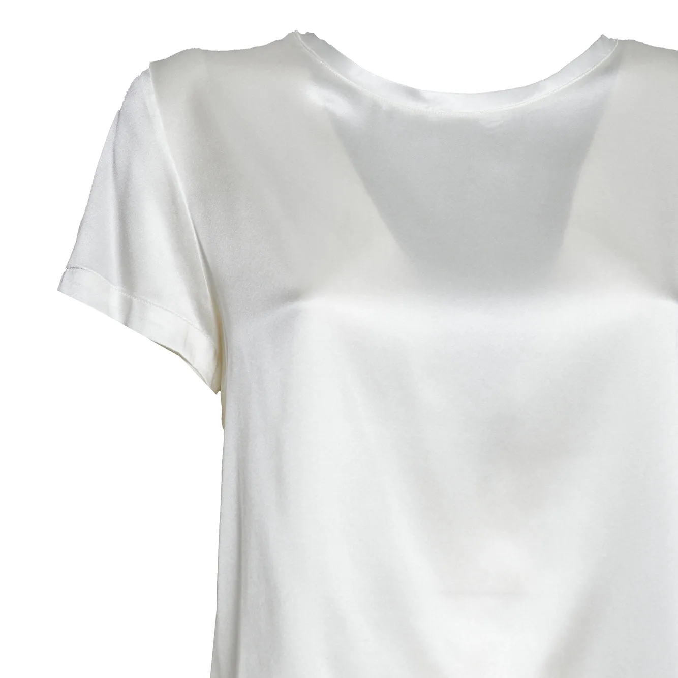 Solotre M1AB0173 T-shirt donna panna in seta