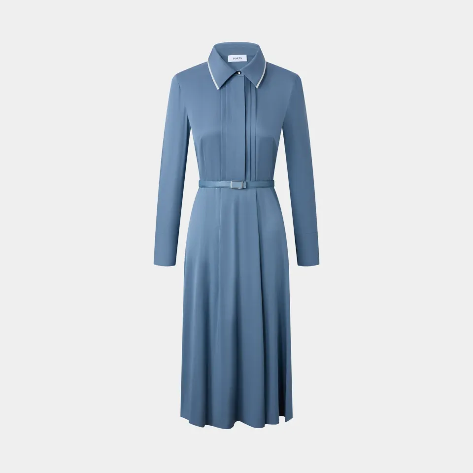 PORTS Bluestone Color abito camicia blu Bluestone