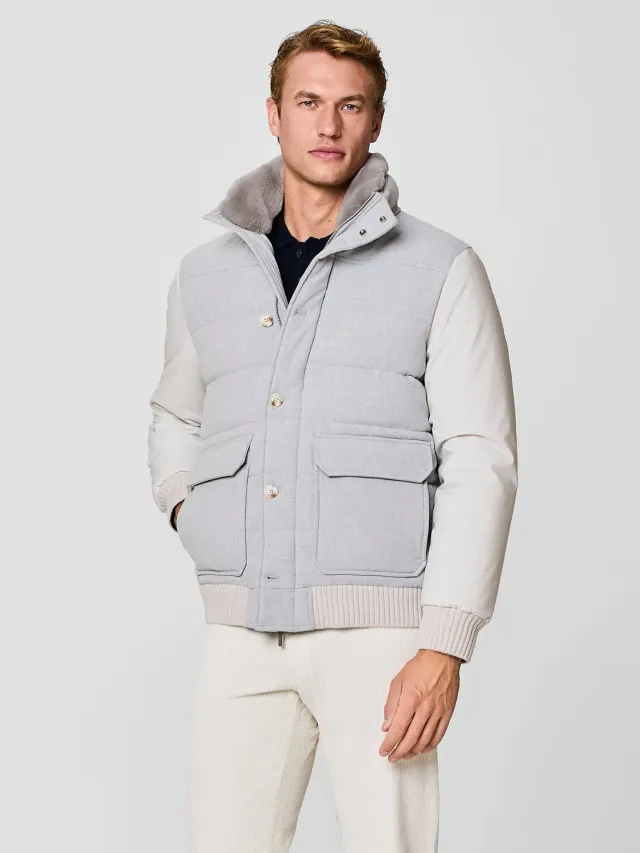 Paul Taylor Piumino Flanella Nylon Grigio Chiaro