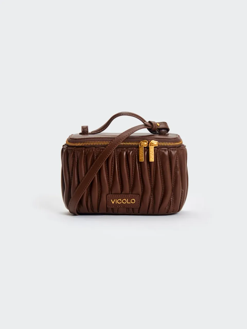 Vicolo Charlotte Borsa Secchiello moka Tracolla