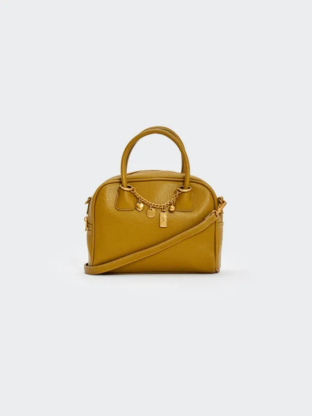 Vicolo Slide Chain borsa bauletto verde olio