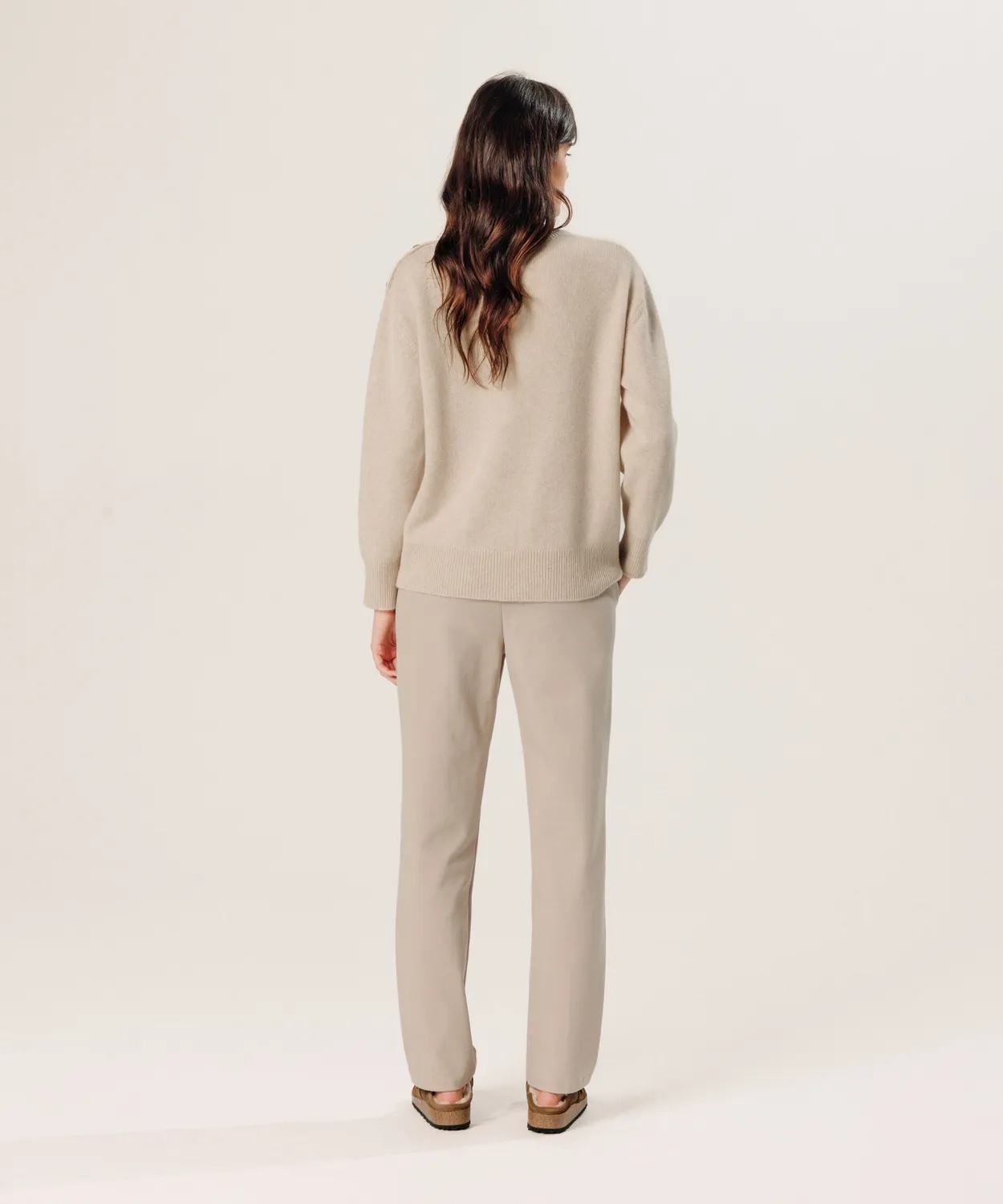 Rodier Maglione Cashmere Oversize Crema S-XL