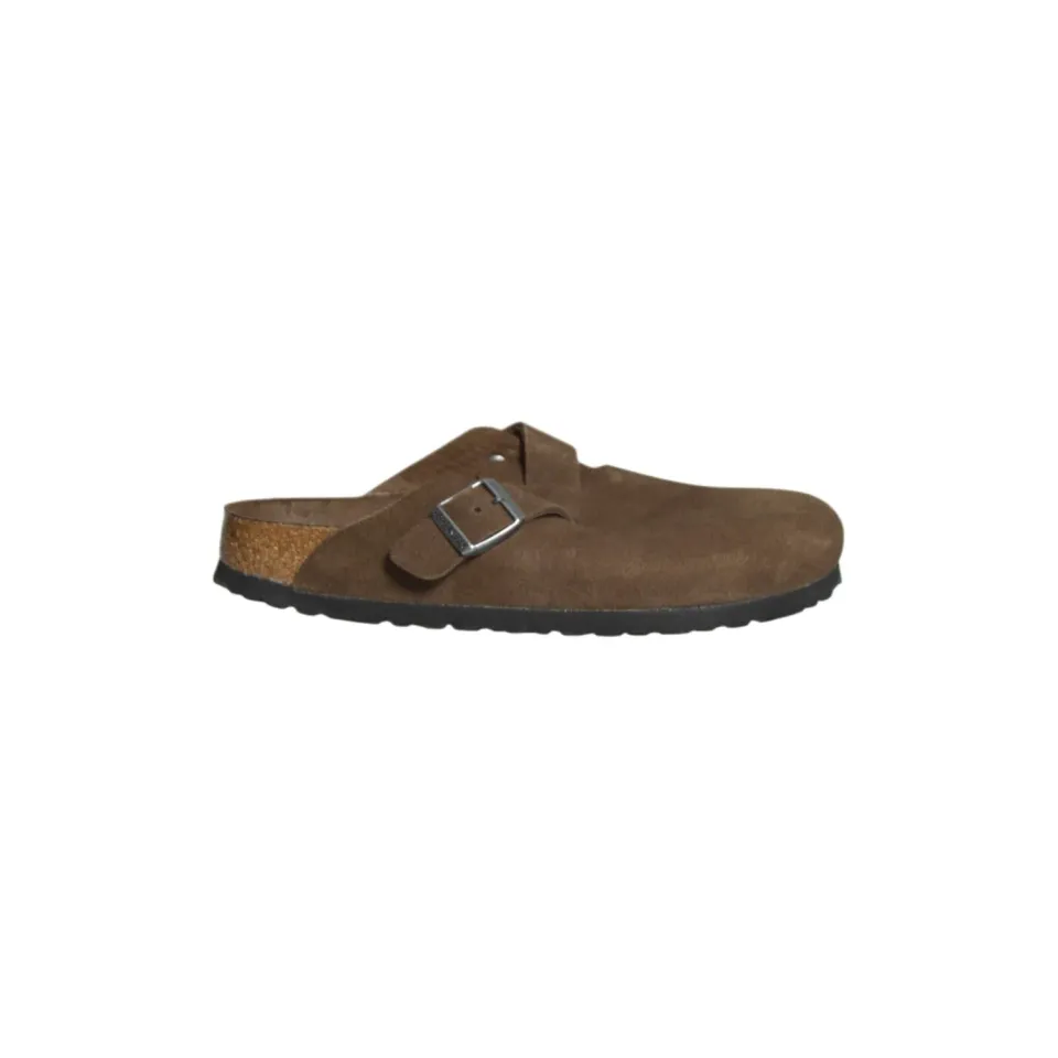 Birkenstock Boston SFB sabot suede cioccolato