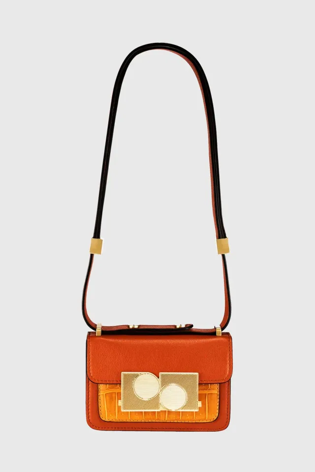 PORTS Anika borsa box arancione pumpkin pelle