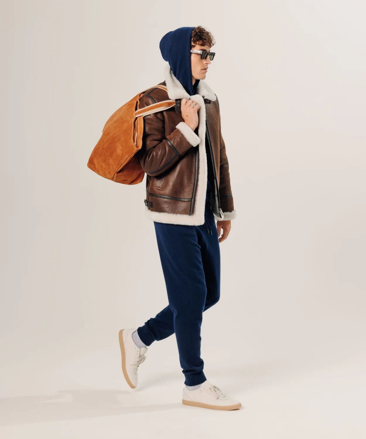 Rodier borsa tote grande Lou camoscio camel