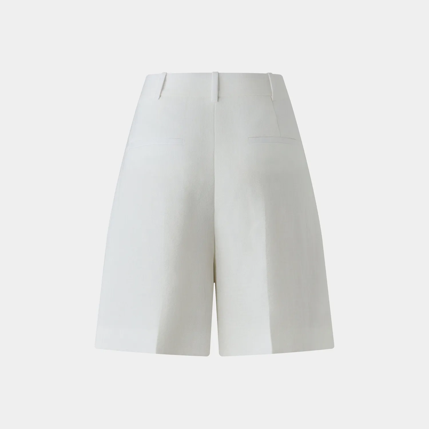 PORTS 1961 shorts vita alta panna gamba ampia