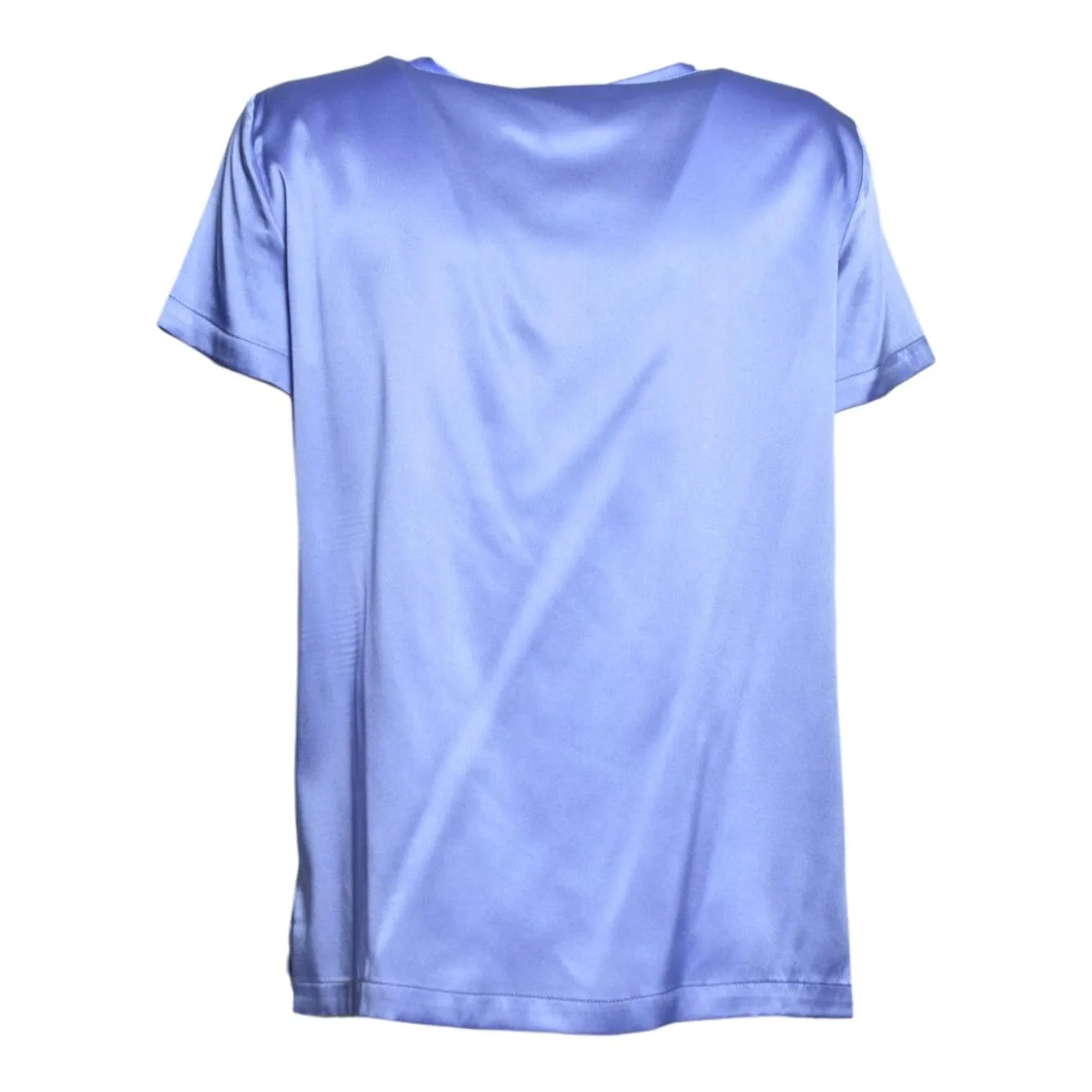 Solotre M1AB0173ABU83S t-shirt seta azzurro