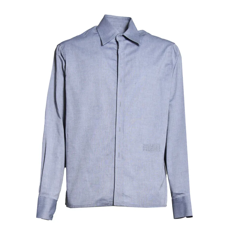 MM6 Maison Margiela SH0DT0049M36015 camicia uomo grigio chiaro