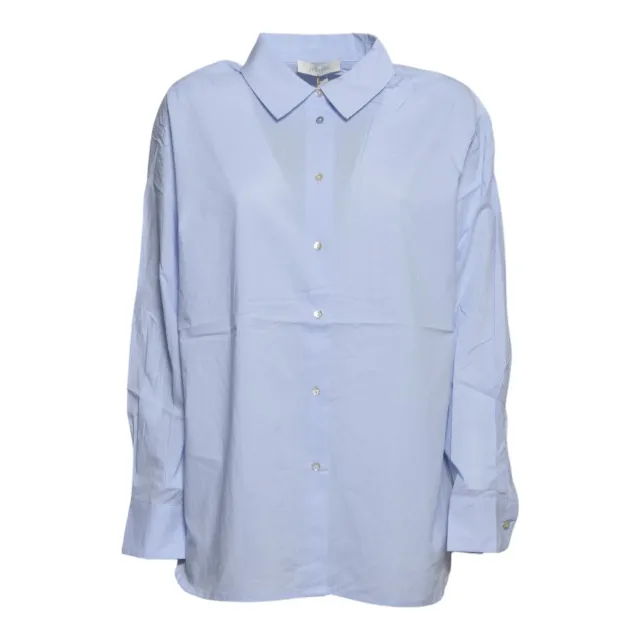 JcSophie P5043 Peaches camicia azzurra stampa pesche
