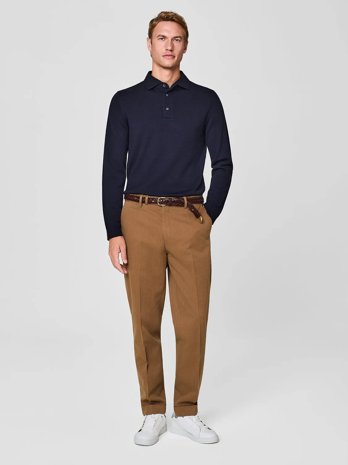 Paul Taylor Polo Lana Merino Ultrafine Blu Finezza 14