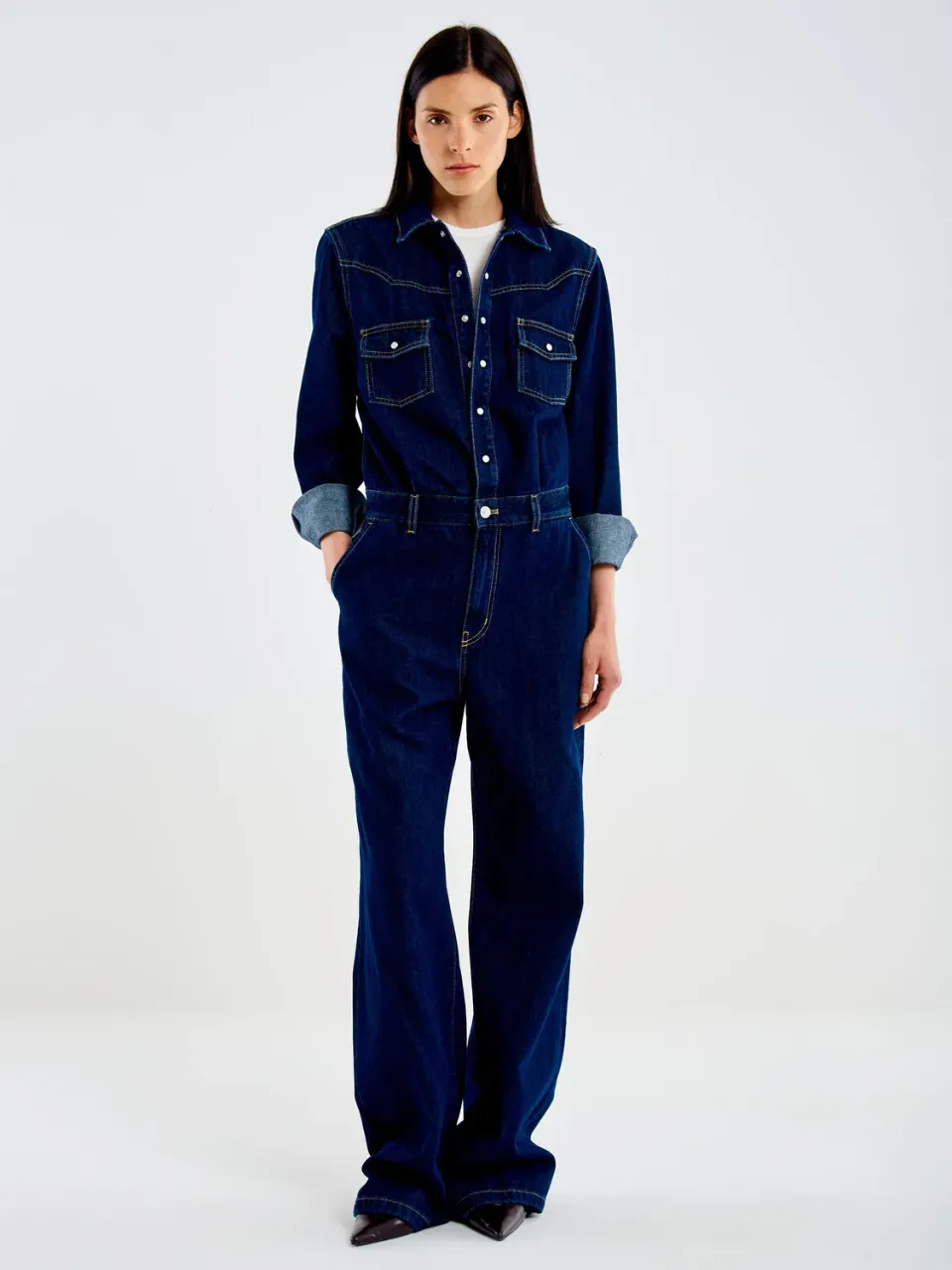 Vicolo Tuta in Denim Rinse blu taglia S