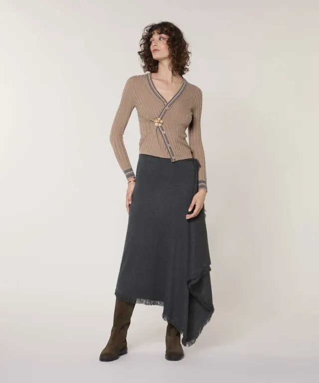 Rodier Gonna portafoglio maglia grigio scuro