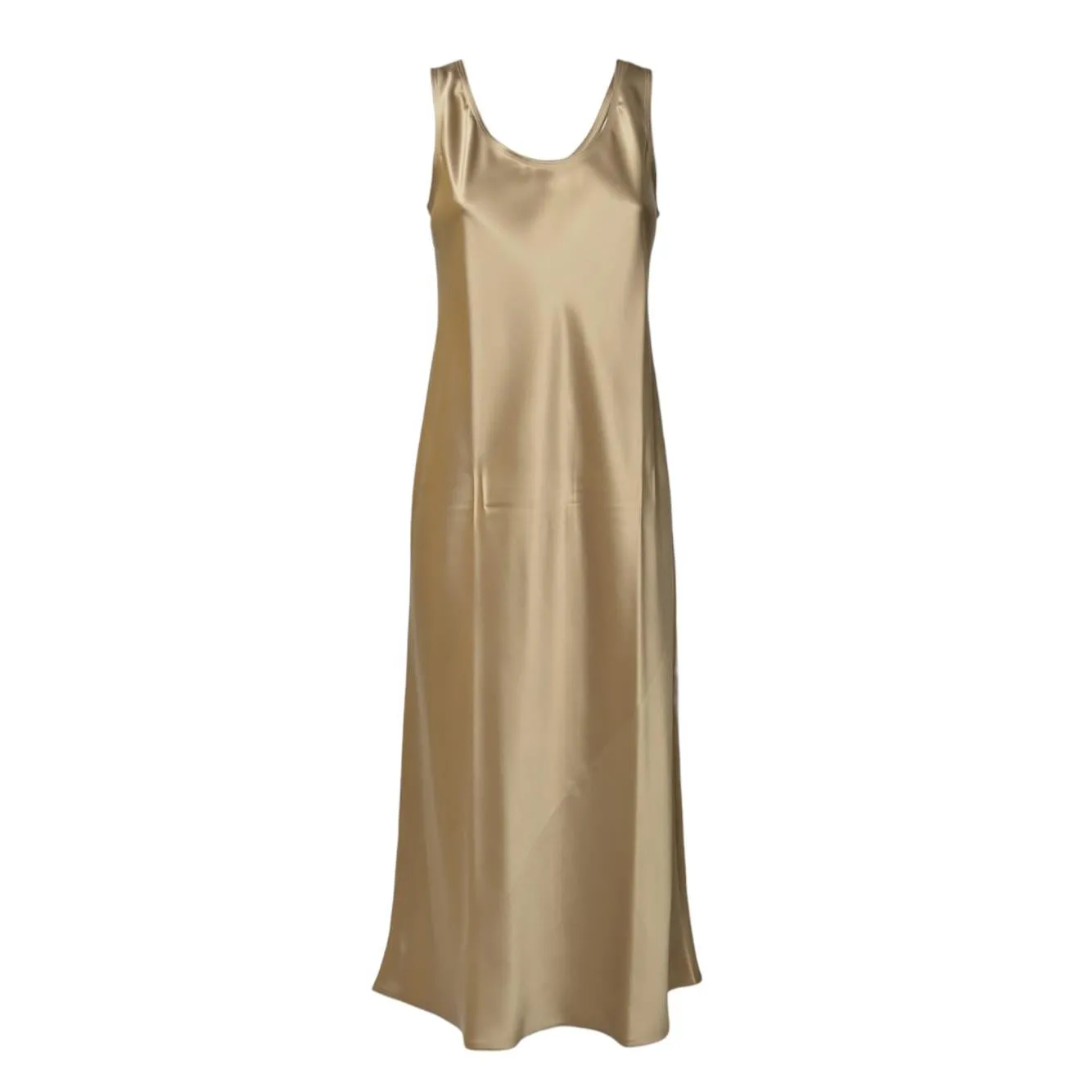 Max Mara Banjo 2511221018600 abito beige scuro pura seta