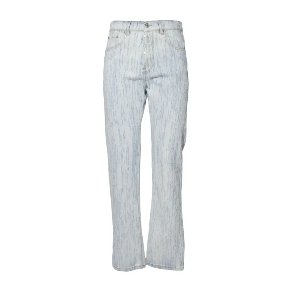 MSGM 3840MP230257085 jeans denim cotone blu