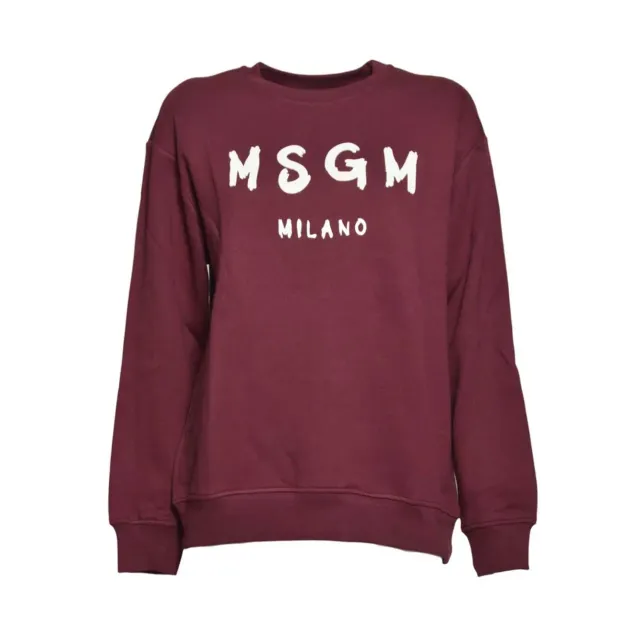 MSGM Junior F5MSJUSW018MS034 felpa bordeaux 12A cotone