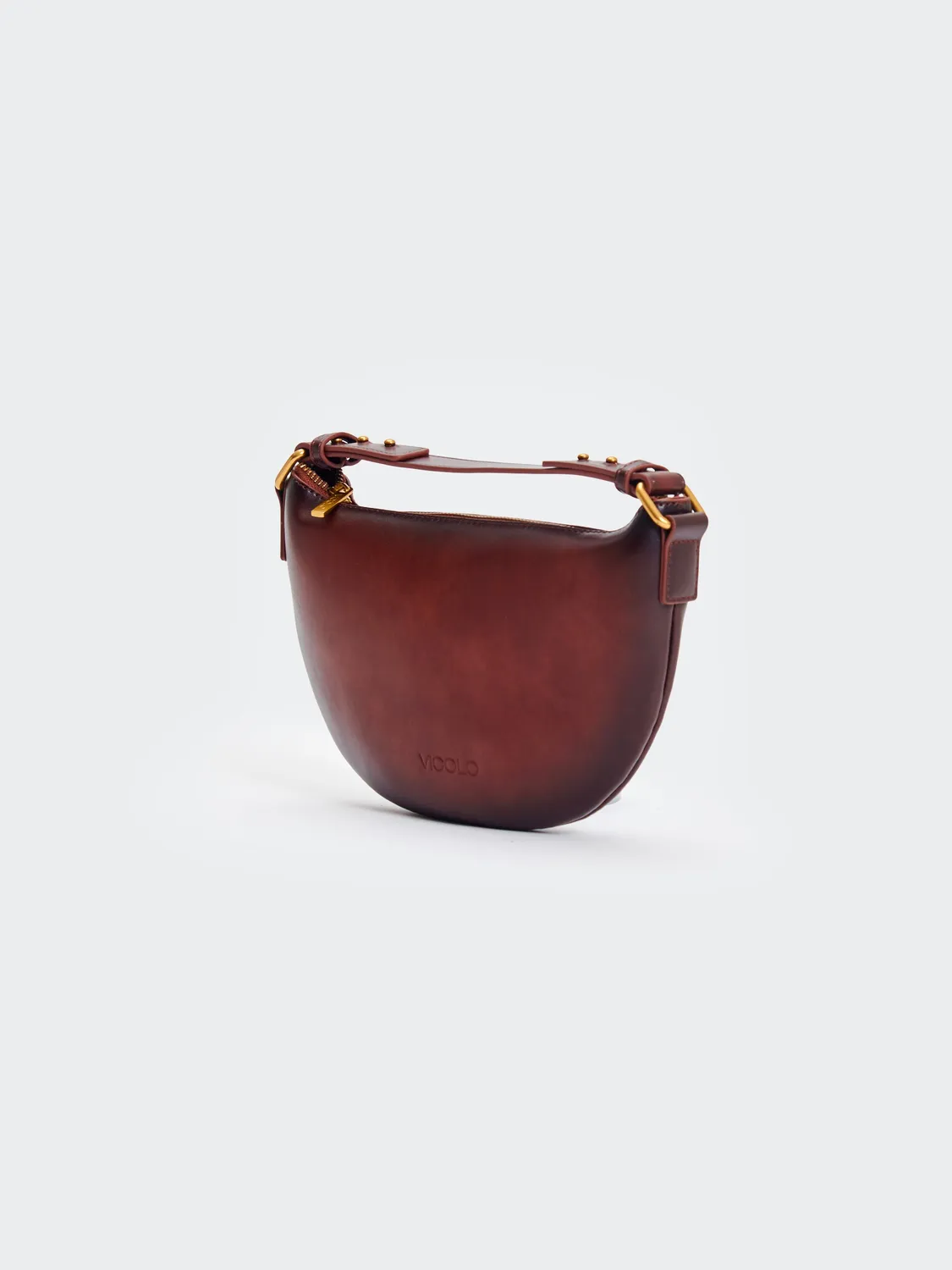 Vicolo Croissant borsa mano moro ecopelle