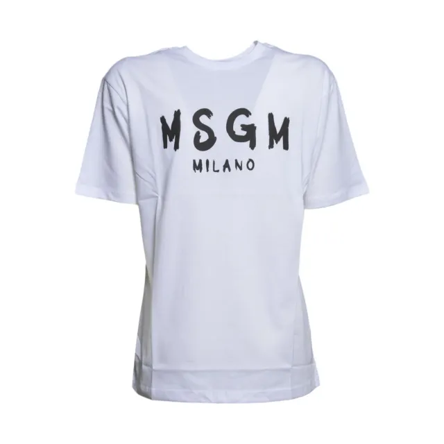 MSGM Junior F6MSJUTH010 t-shirt bambino bianco cotone