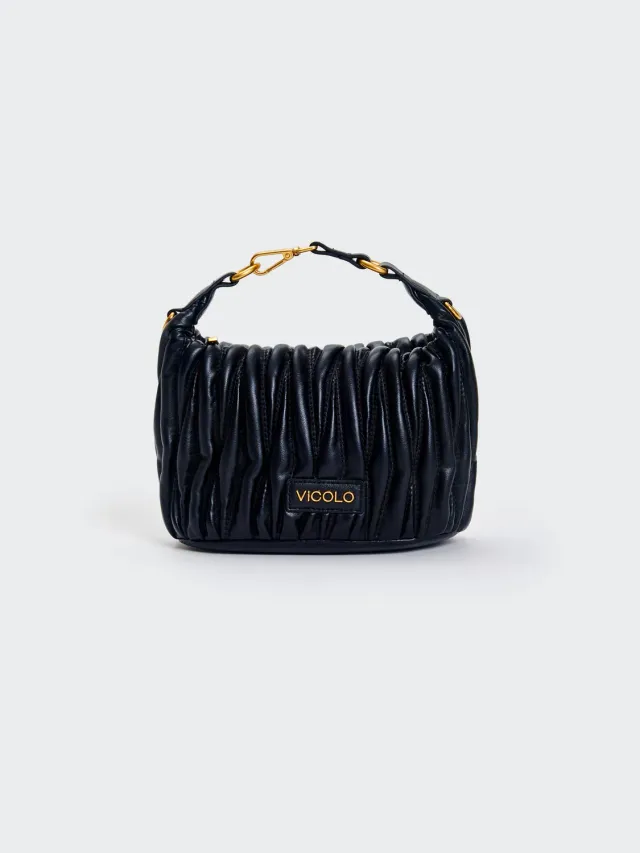 Vicolo Hook Borsa Trapuntata Puffy Nera Unica