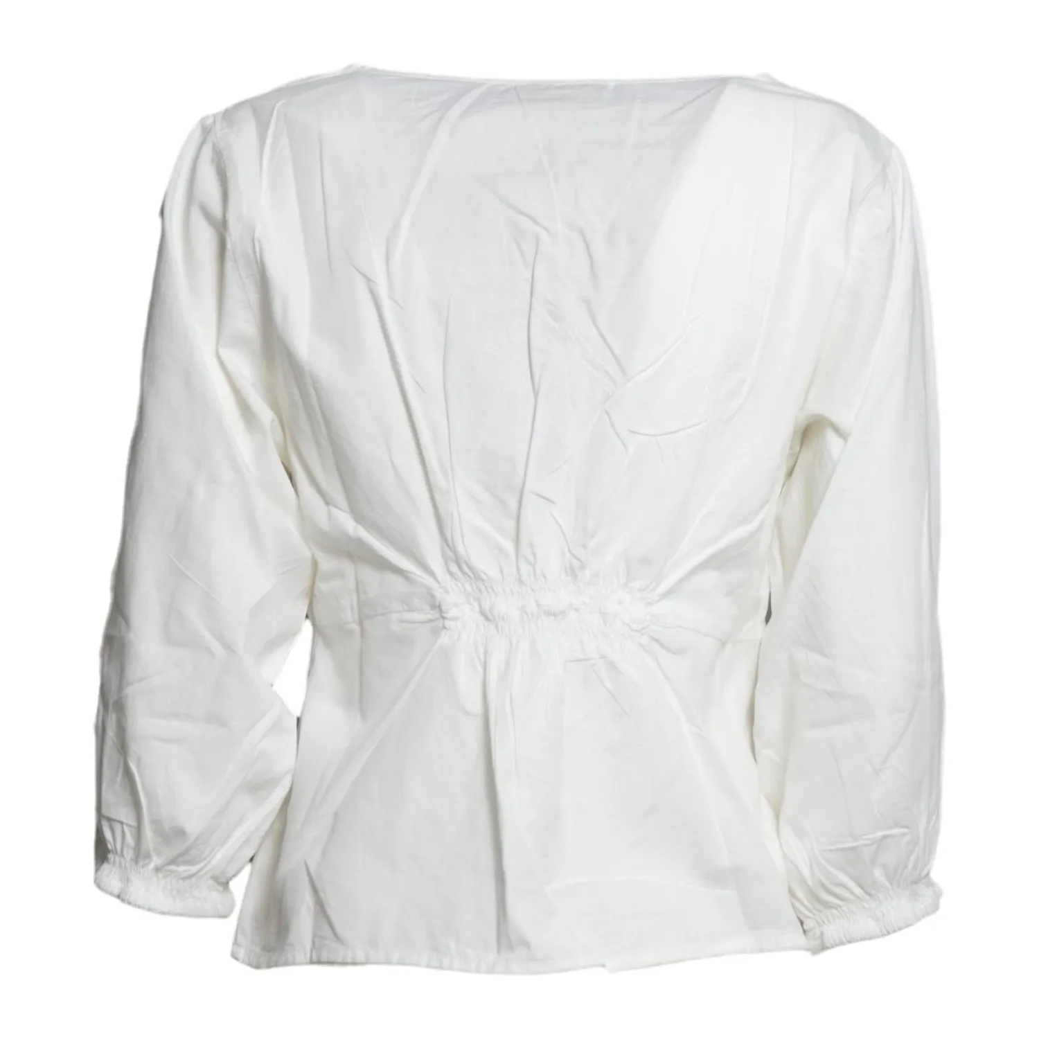 Merci Dahlia blusa bianca cotone manica lunga