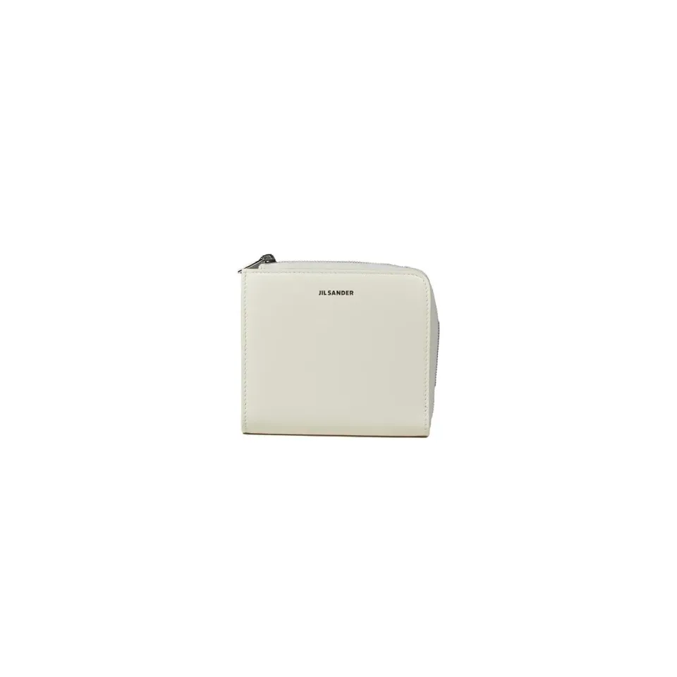 Jil Sander J25UI0004P5995 portafoglio bianco pelle