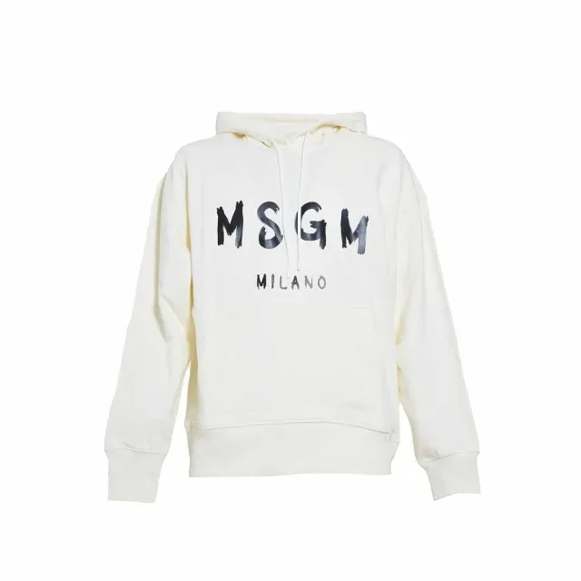 MSGM 2000MM515200000 felpa cappuccio cotone crema L