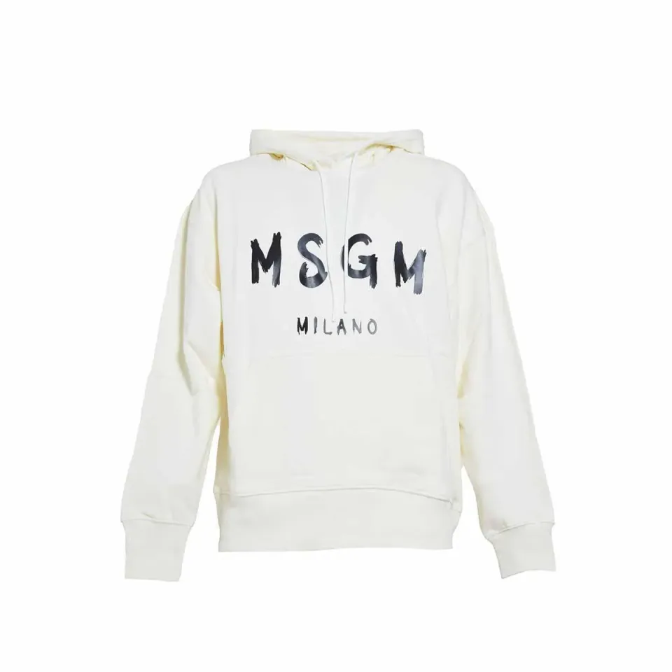 MSGM 2000MM515200000 felpa cappuccio cotone crema L