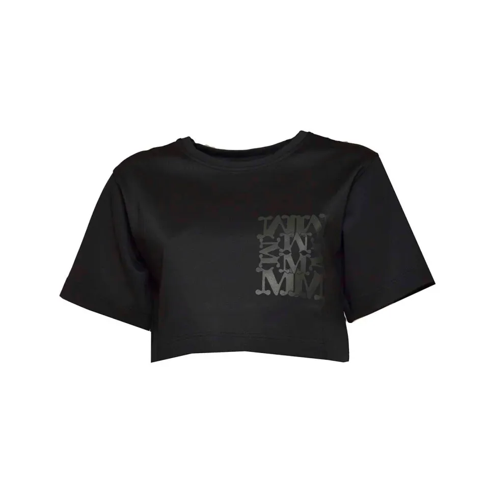 Max Mara Messico t-shirt cropped jersey nero XS