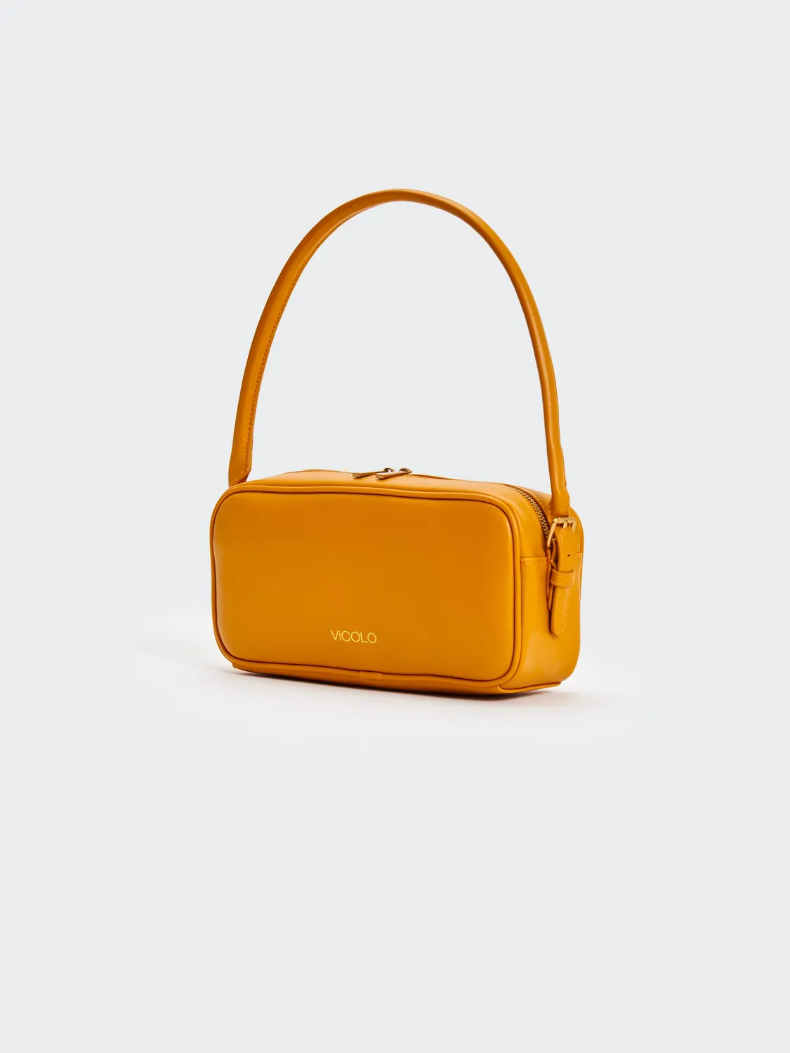 Vicolo Borsa Trunk bauletto senape tracolla ecopelle