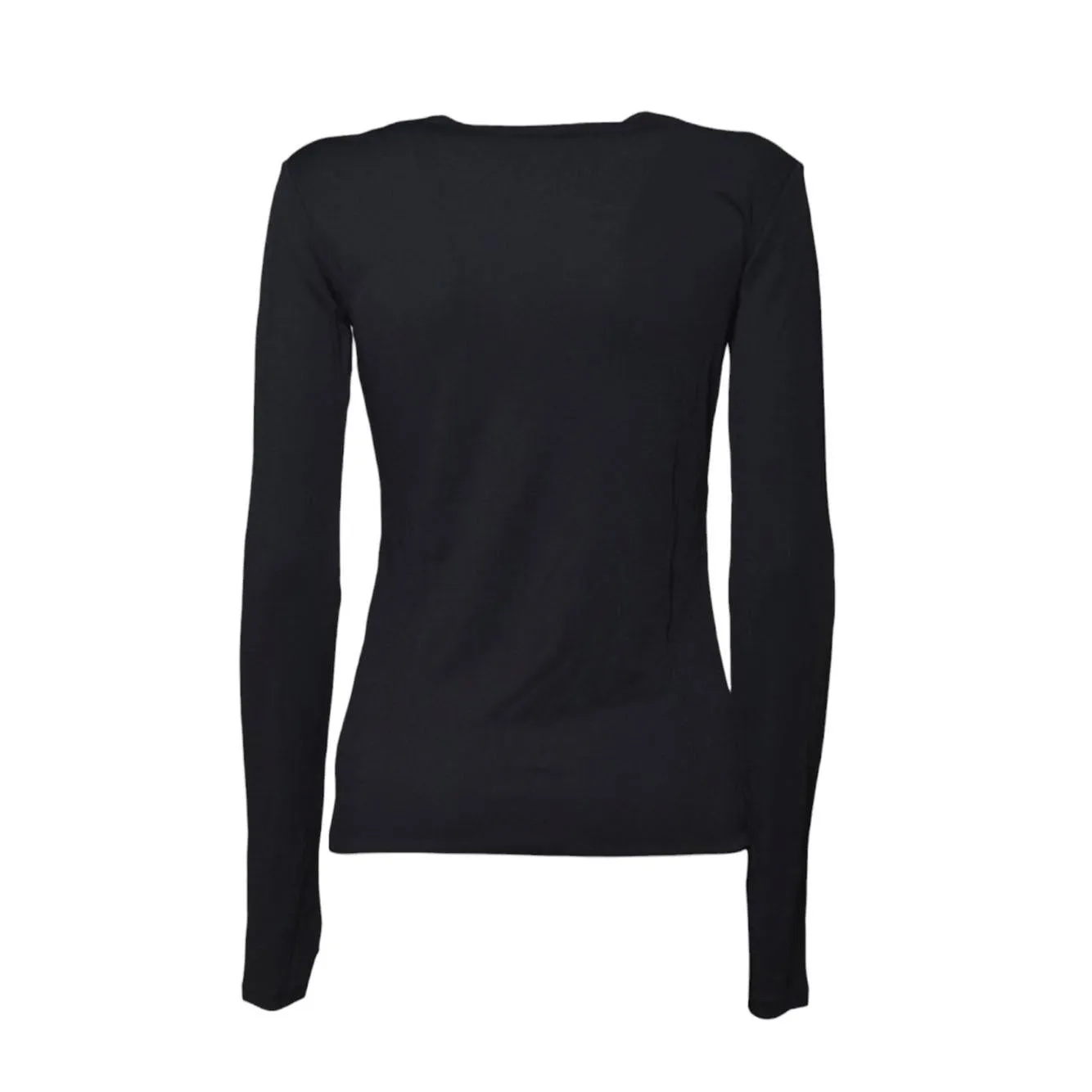 Jil Sander J04NC0003J65016 t-shirt maniche lunghe nera