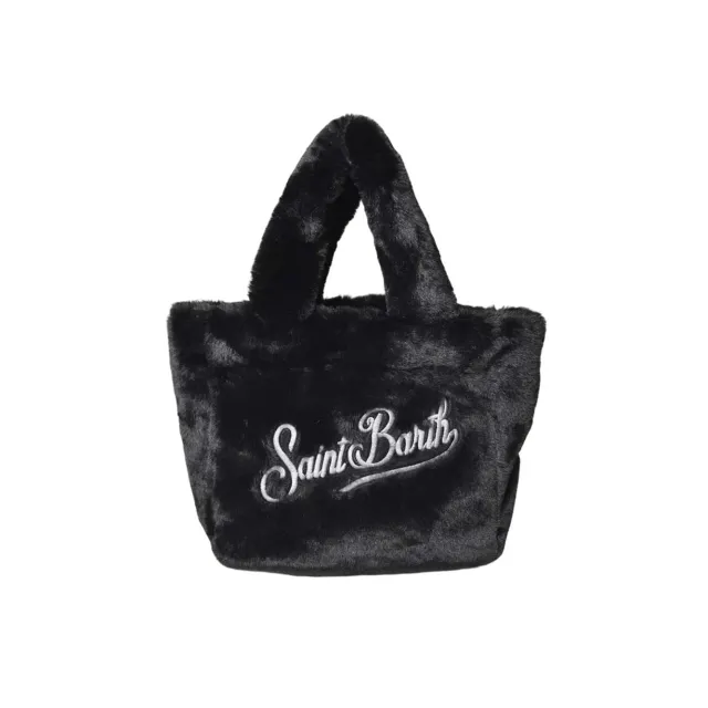 Saint Barth Colette borsa peluche nera