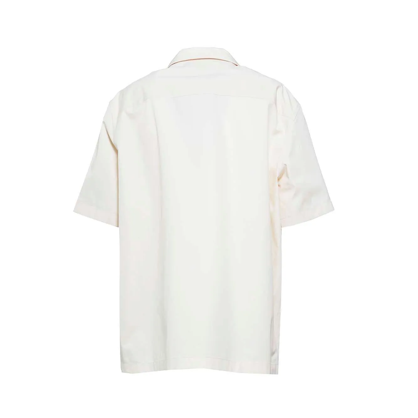 Jil Sander J22DL0112 camicia cotone ecrù maniche corte 42
