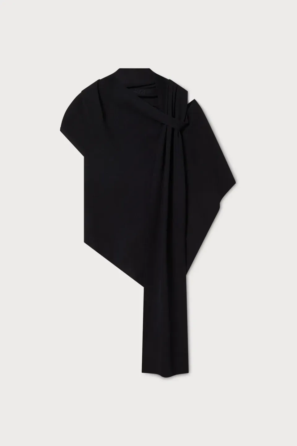 PORTS 1961 top asimmetrico nero collo cravatta