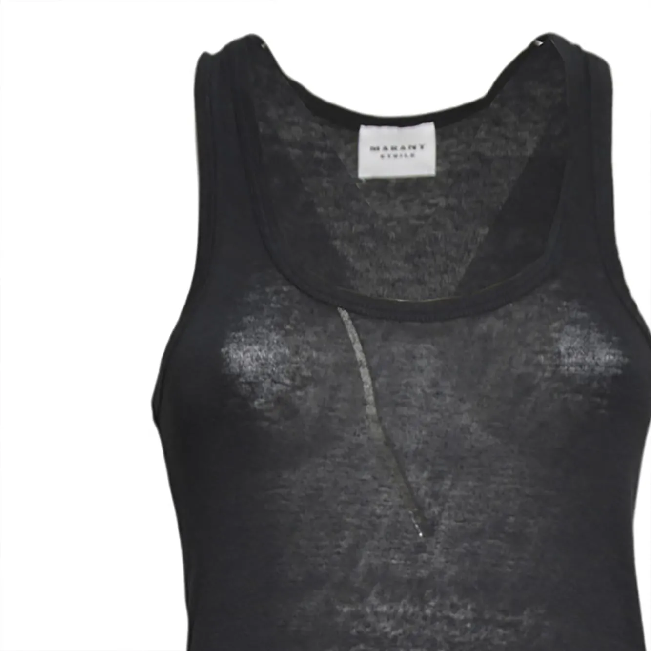 Marant Étoile Thea TS0261FBB1N17E canotta nera lino