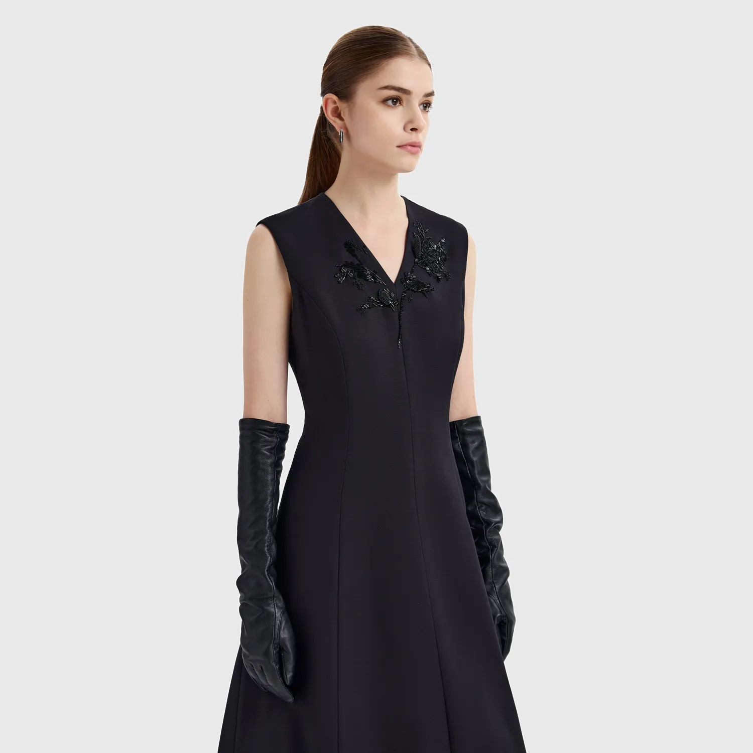 PORTS Classic Essential Little Black Dress abito nero smanicato