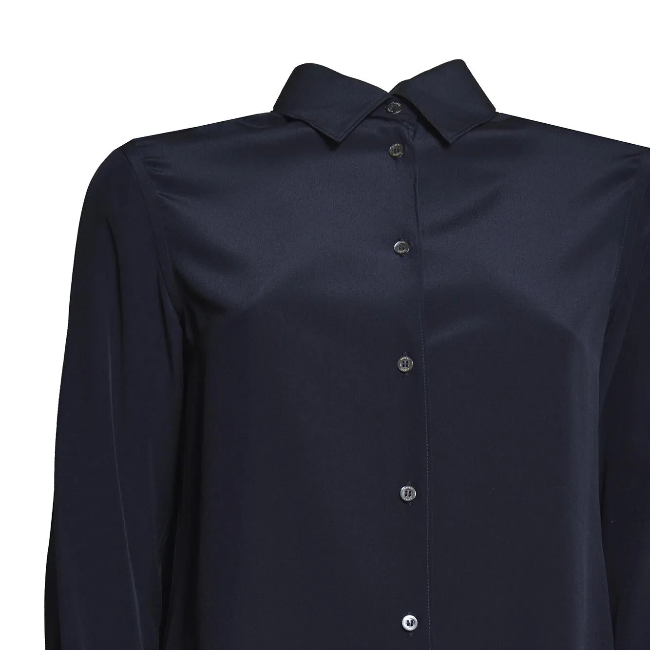 Aspesi 5422F75305098 camicia blu notte seta