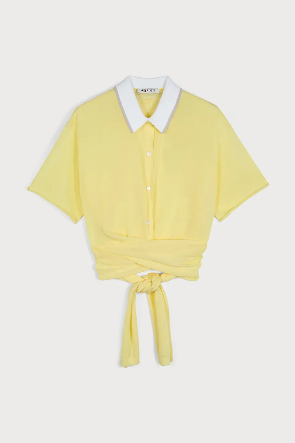 PORTS Enchanted polo giallo pallido maglia