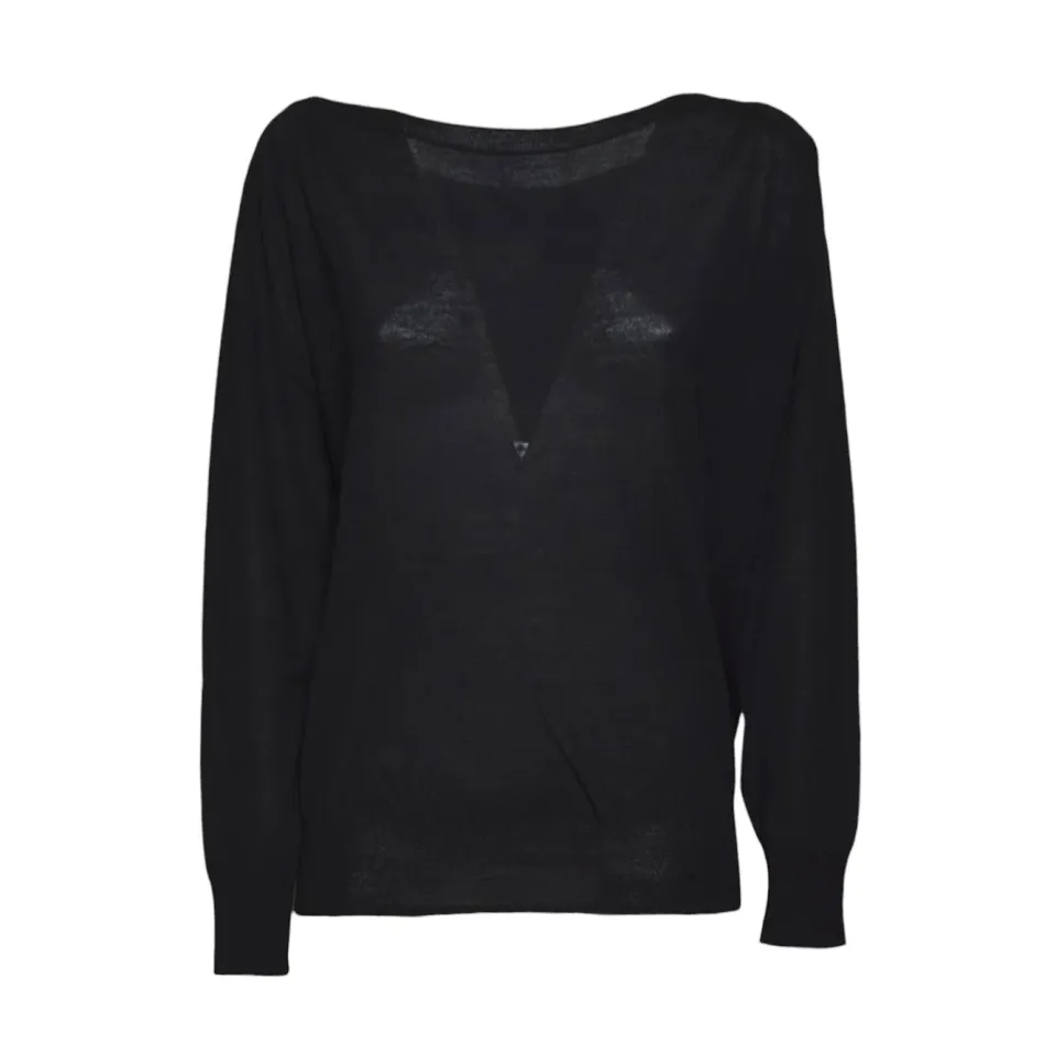 Saint Barth Naty NTY0001 maglione nero lana merinos