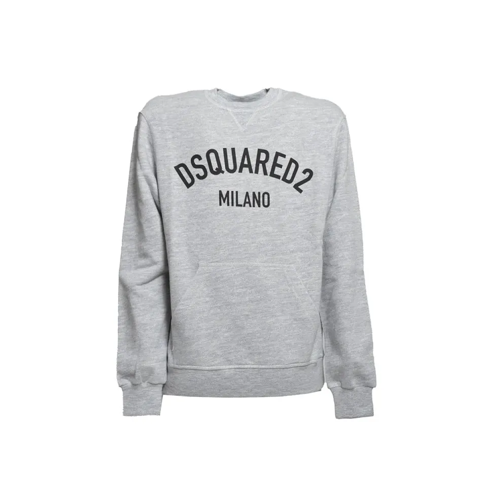 Dsquared2 Junior DQ1963D00V0 felpa ragazzo grigia cotone