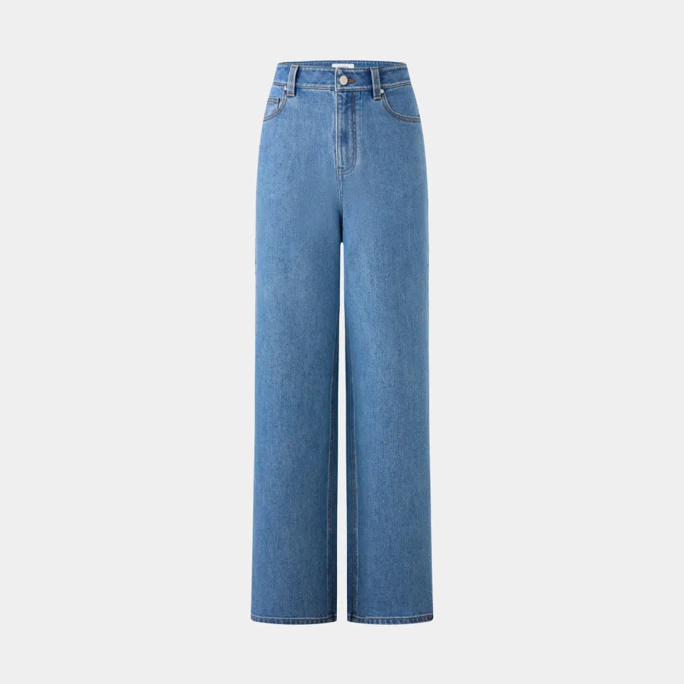 PORTS 1961 High-Waist Wide-Leg jeans blu