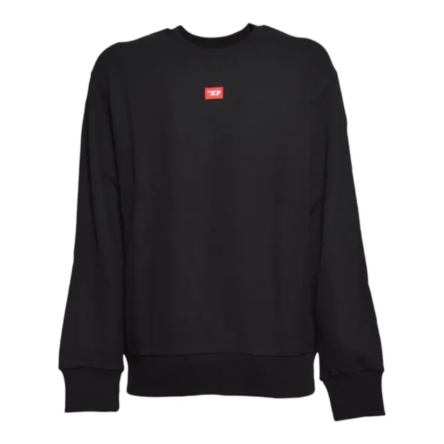 Diesel Junior felpa nera ragazzo in cotone